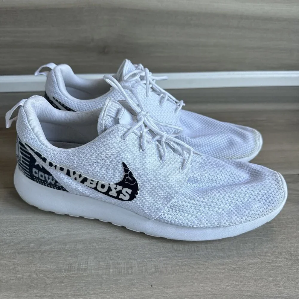Nike Roshe Dallas Cowboys NFL Shoes Sneakers Mens Size 13‎ Navy Blue White